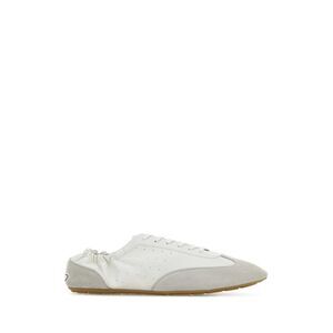 Saint Laurent Men White Leather Lewis Sneakers
